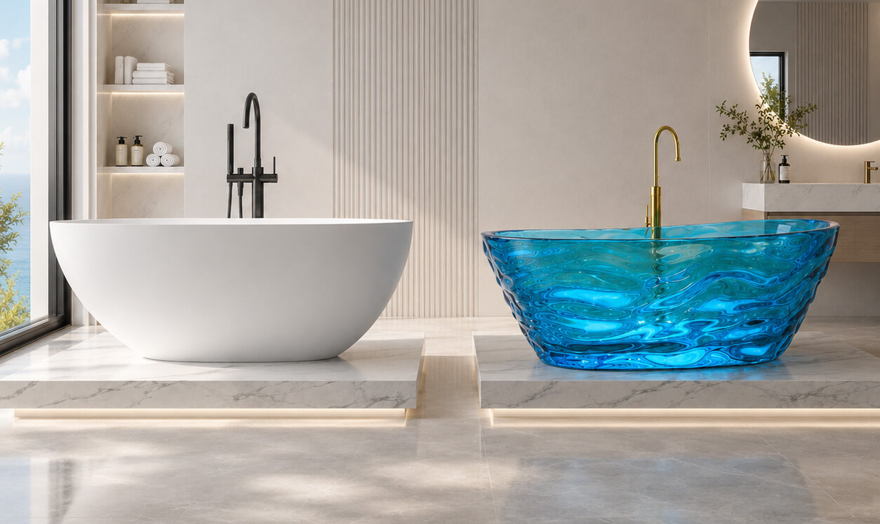Differentiated Advantages of Solid Surface and Translucent Resin