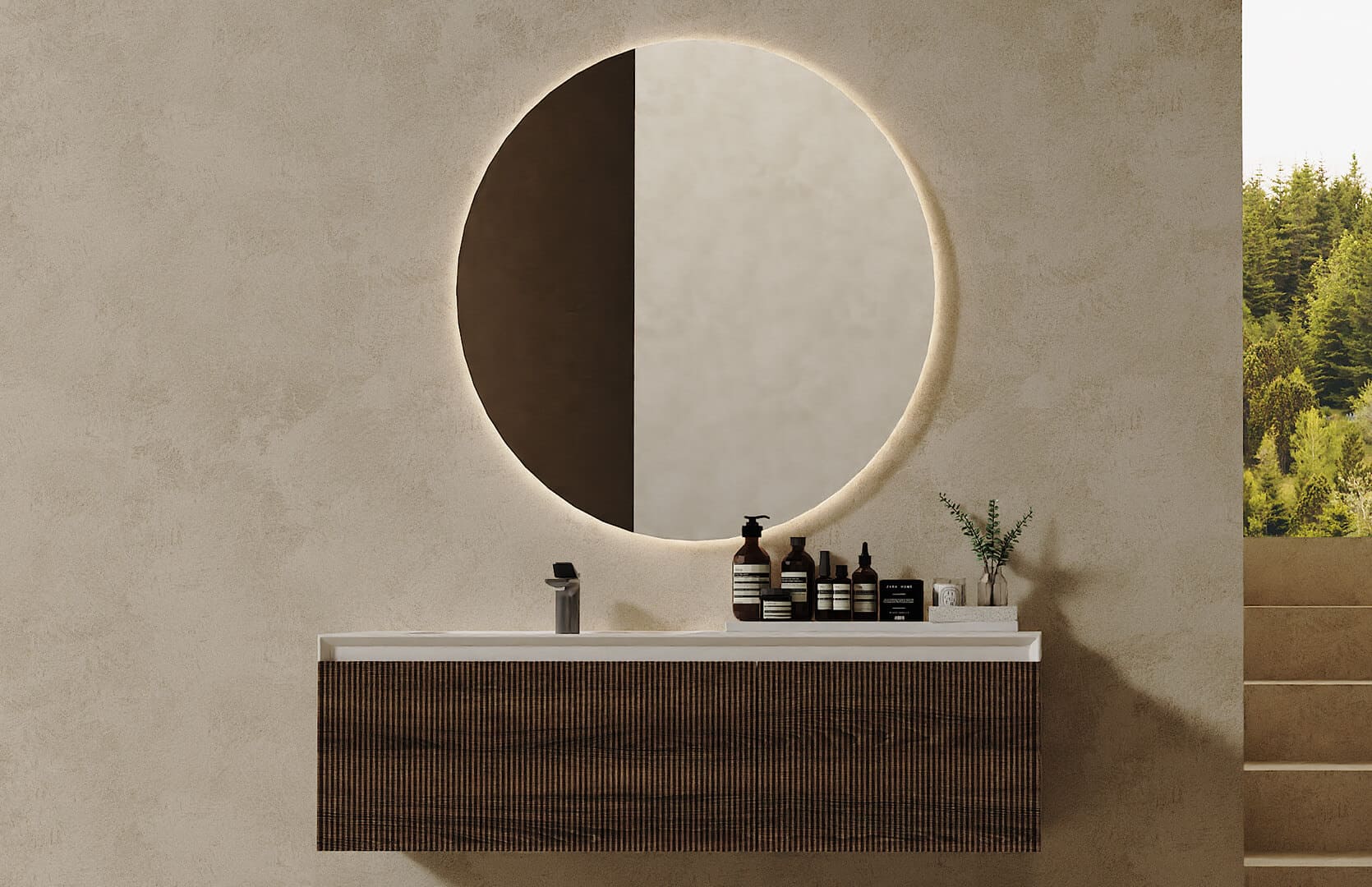Freestanding Lacquered Wood Bathroom Vanity_ CPG-3333
