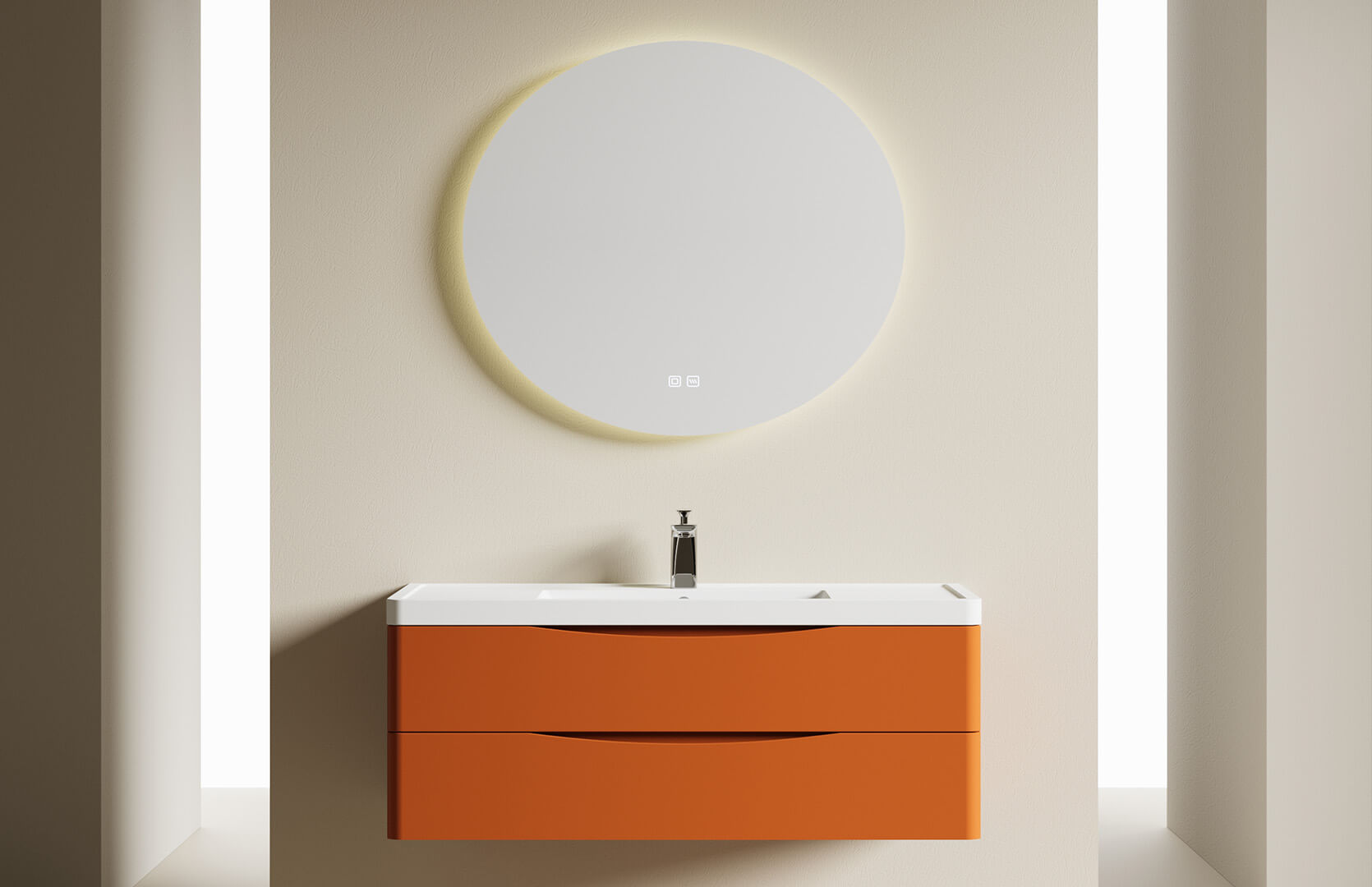 Freestanding Single Lacquered Wood Bathroom Vanity_ CPG-3360