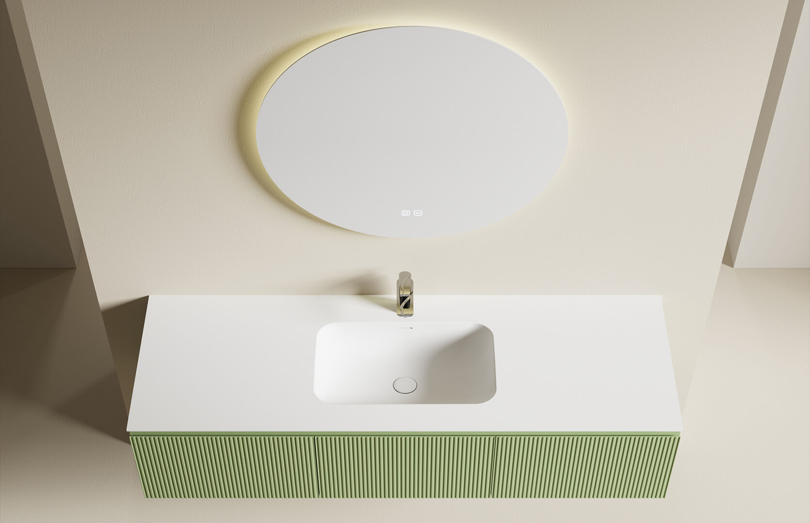 Lacquered Freestanding Bathroom Vanity with Sink-CPG-3361