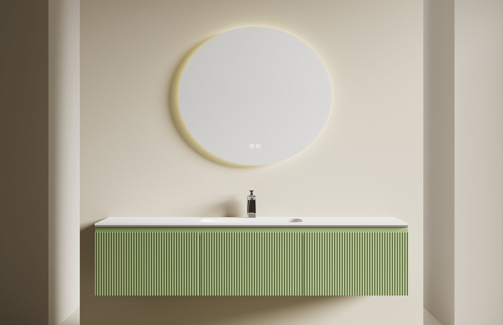 Lacquered Freestanding Bathroom Vanity with Sink CPG-3361