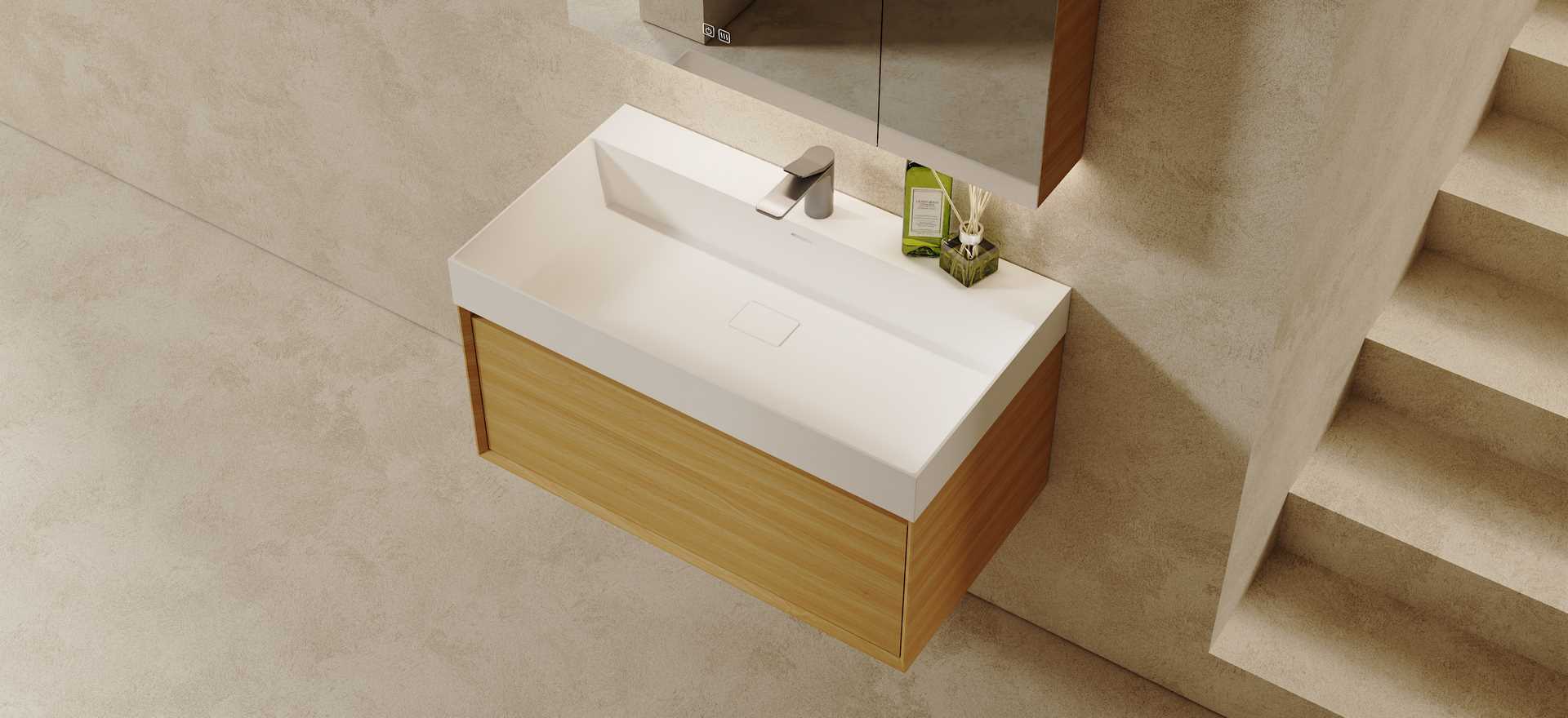 Multi-layer Solid Wood Bathroom Cabinet CPG-3382-3