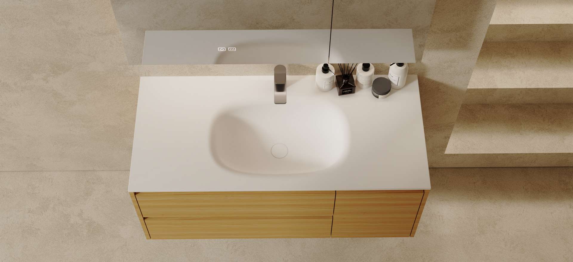 Multi-layer Solid Wood Bathroom Cabinet CPG-3390-2