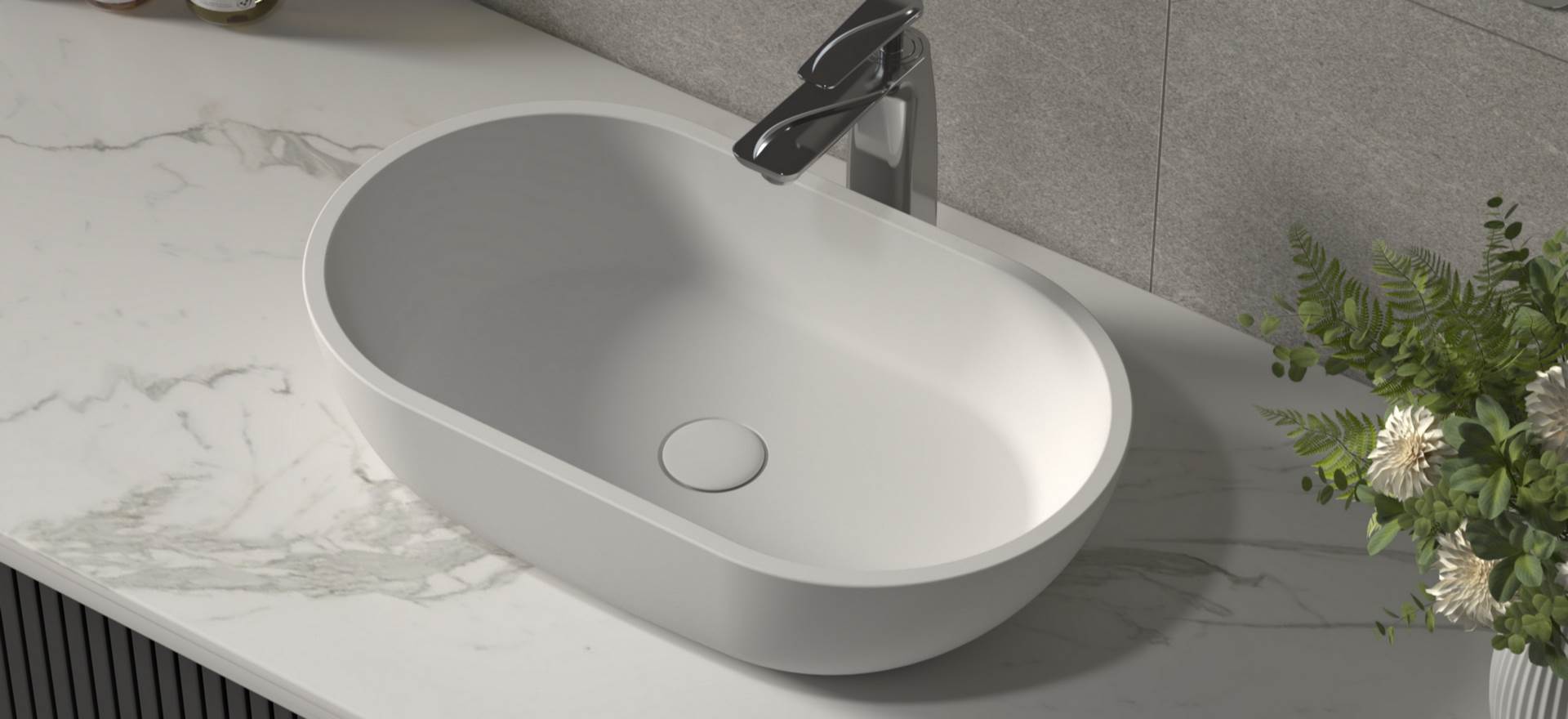 Solid Surface Bathroom Basin CPG-2208-1
