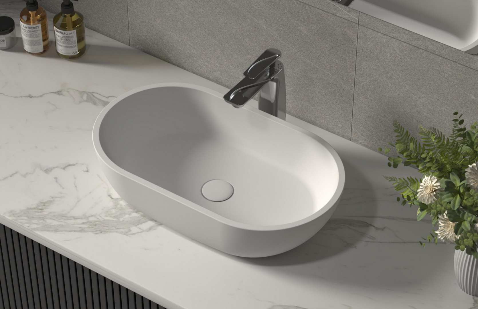 Solid Surface Bathroom Basin Main Image CPG-2208