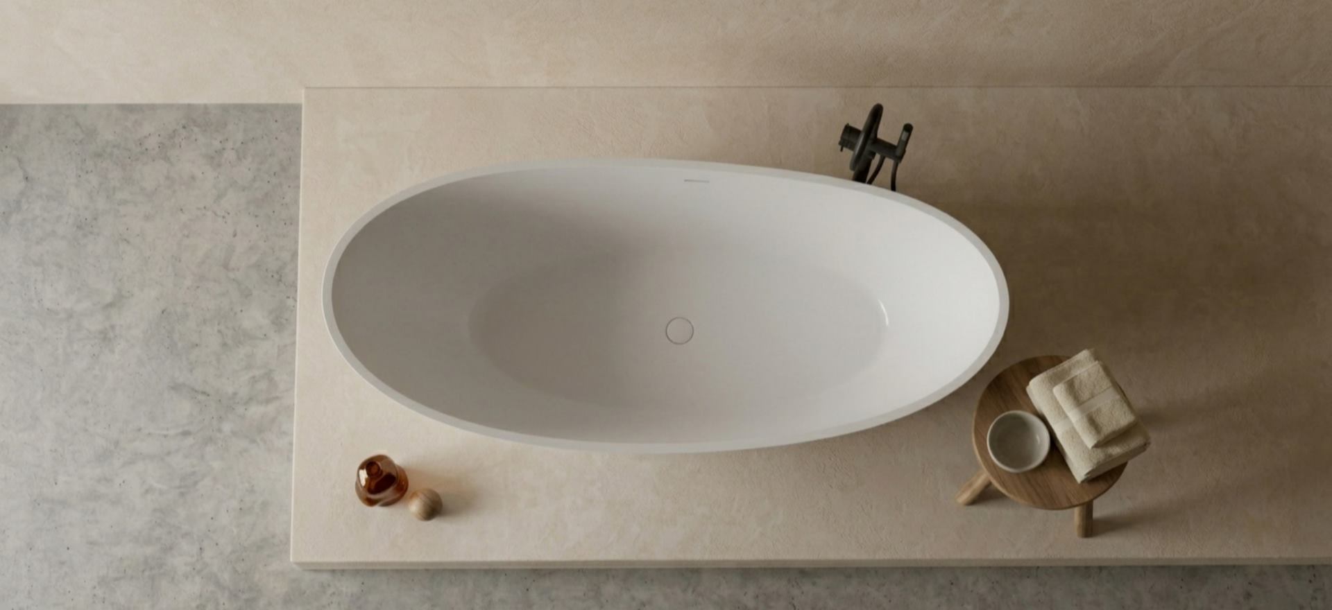 Solid Surface Bathtub CPG-8822-2