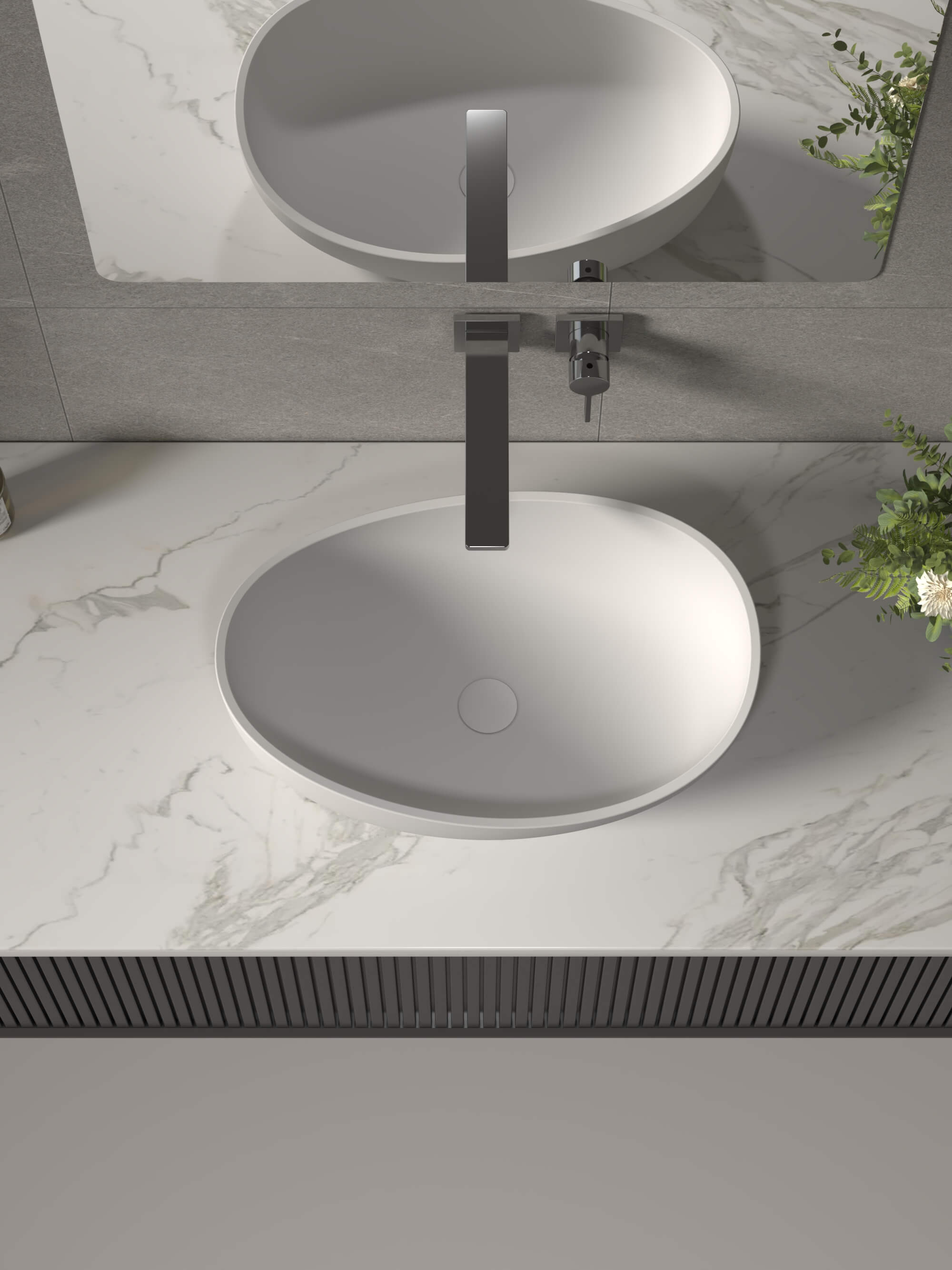 Solid Surface Countertop Bathroom Sink​ CPG-2225 Top