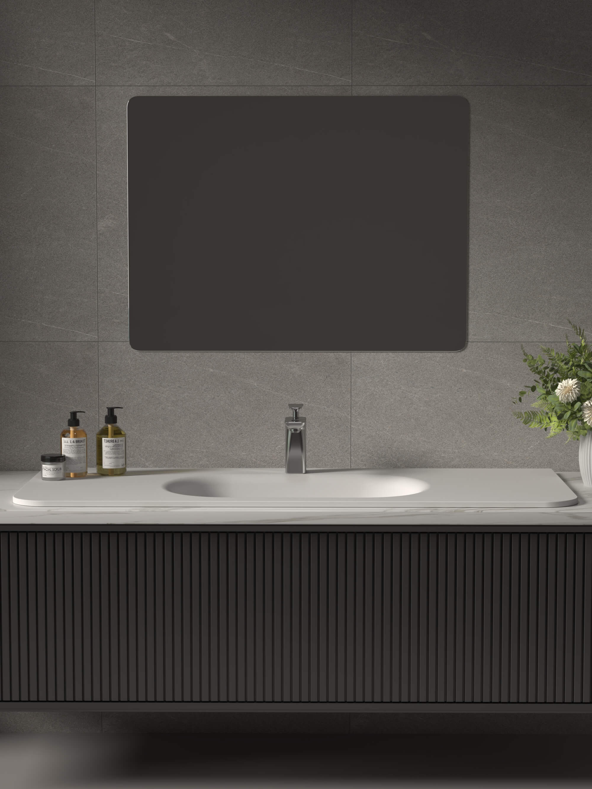 Solid Surface Integrated Sink and Countertop​ CPG-2270 Front