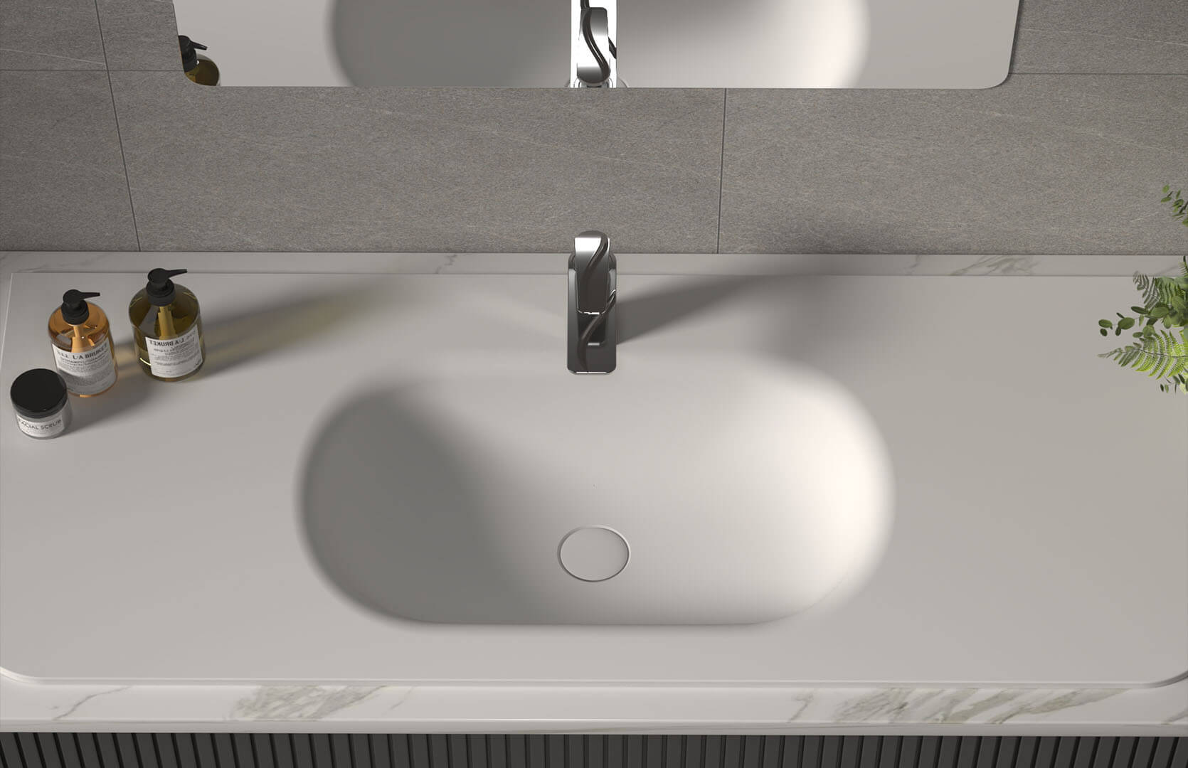 Solid Surface Integrated Sink and Countertop_ CPG-2270
