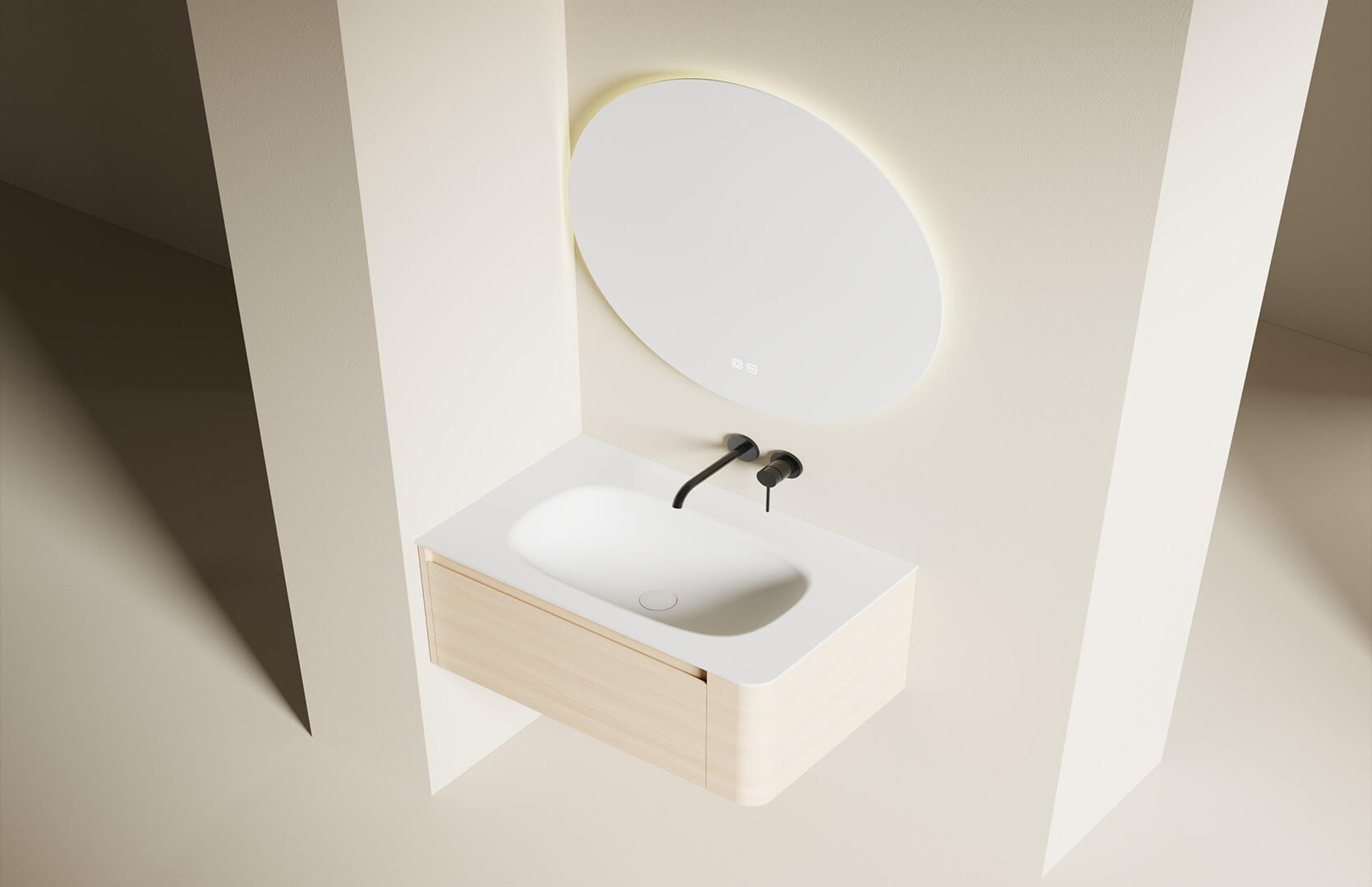 Solid Surface Modern Bathroom Vanity_-CPG-3380B