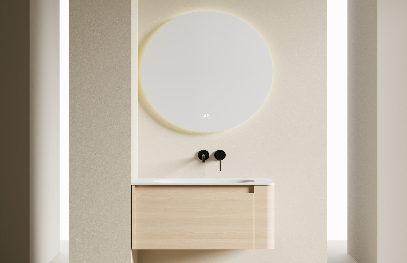 Solid Surface Modern Bathroom Vanity_ CPG-3380B