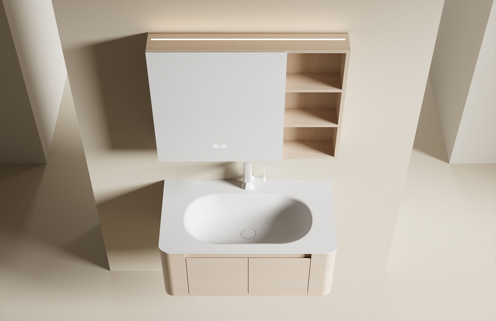 Solid Surface Modern Vanity Bathroom__