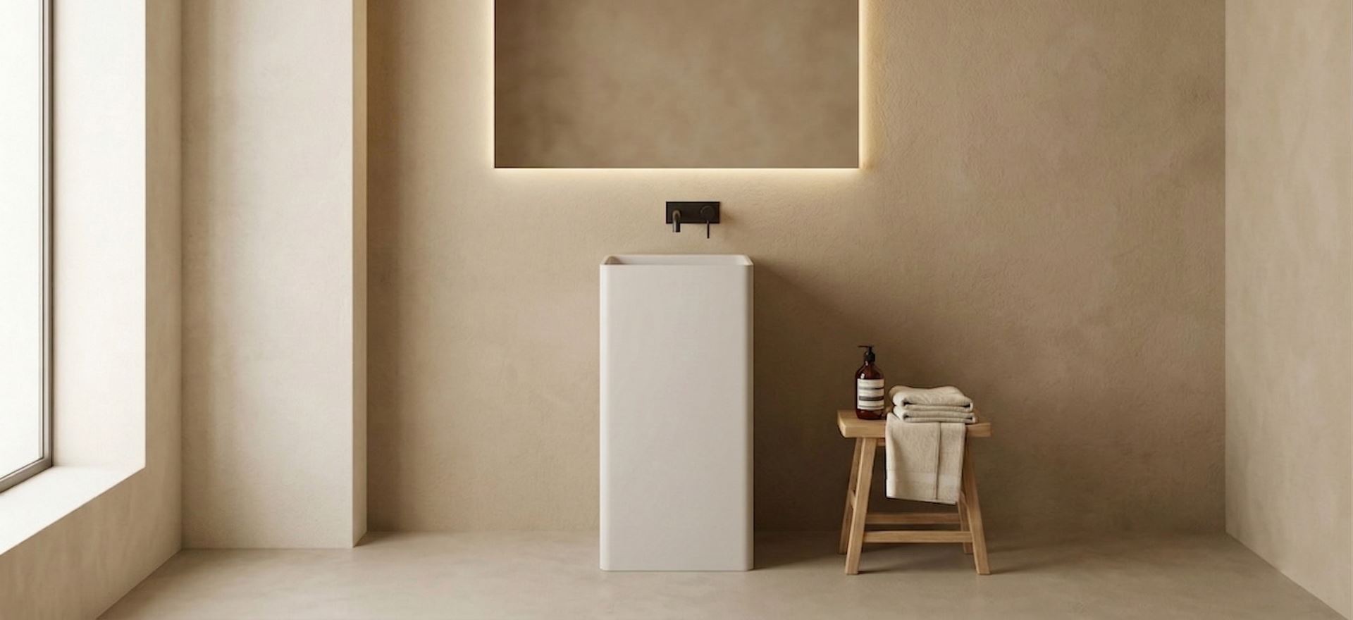 Solid Surface Pedestal Basin CPG-6601-1