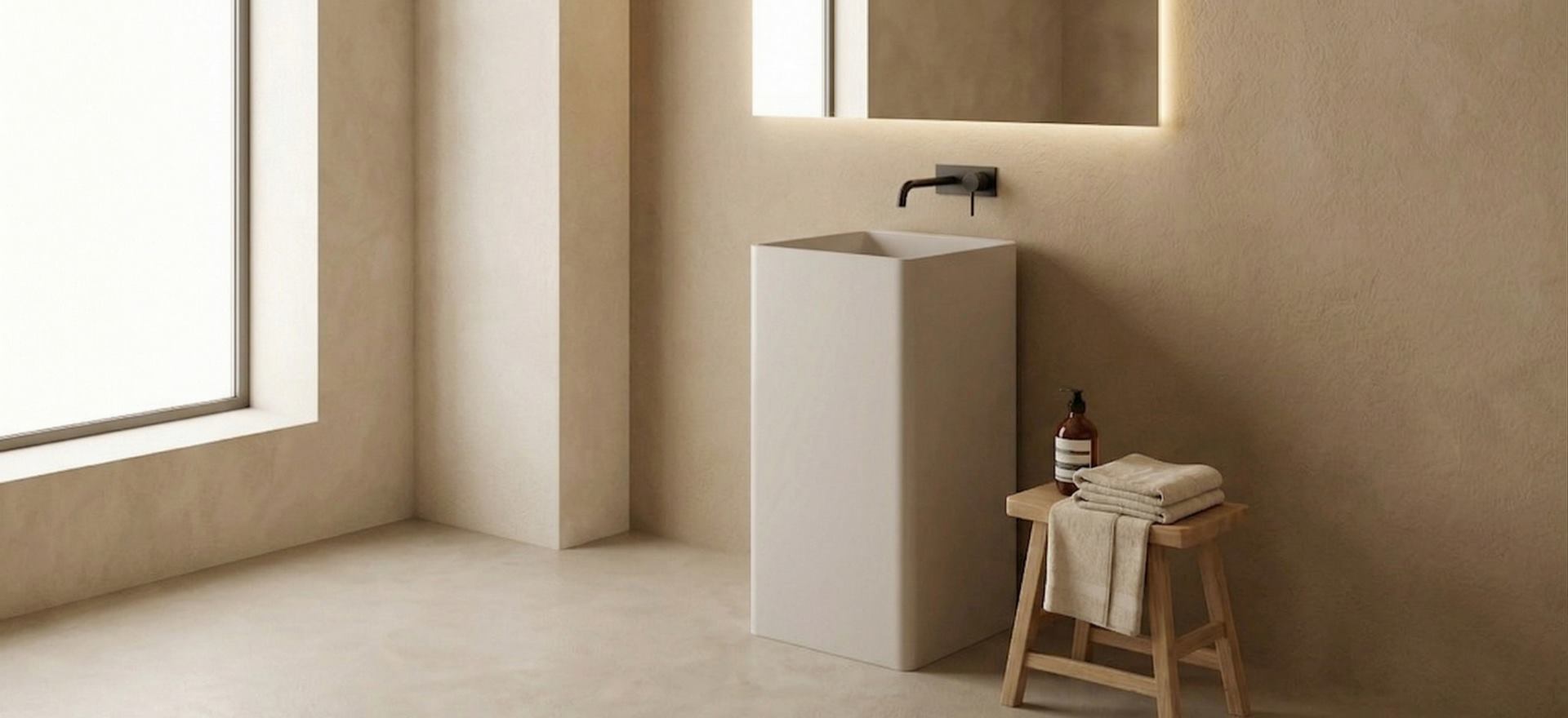 Solid Surface Pedestal Basin CPG-6601-2