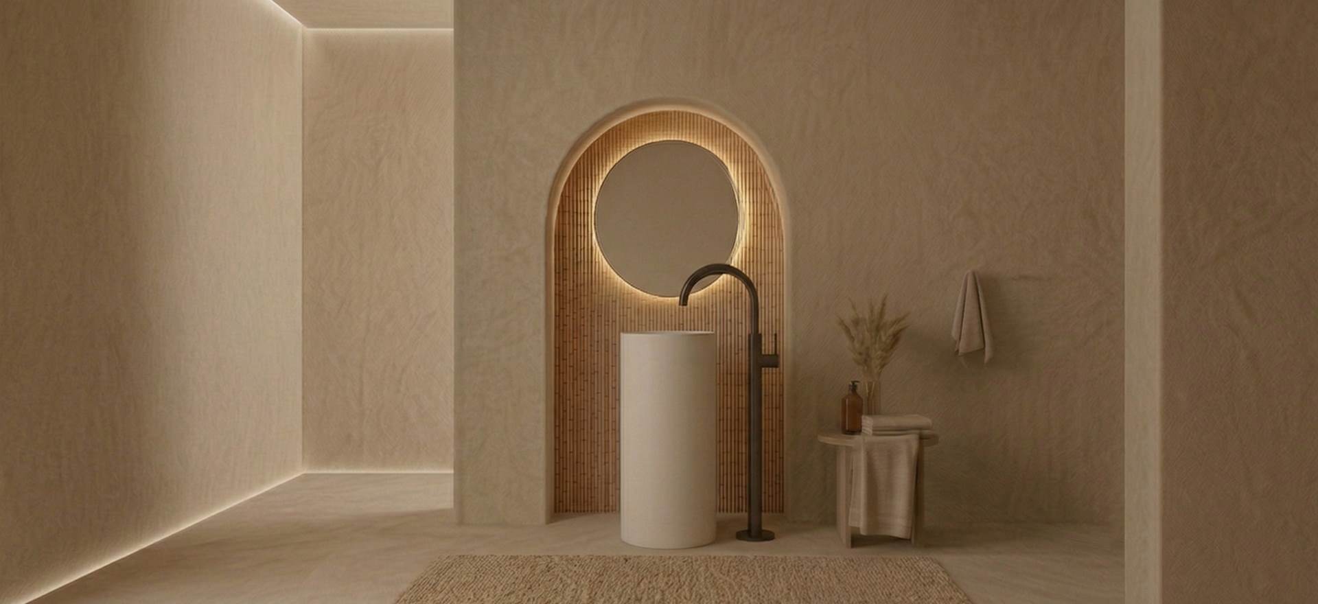 Solid Surface Pedestal Basin CPG-6602-1