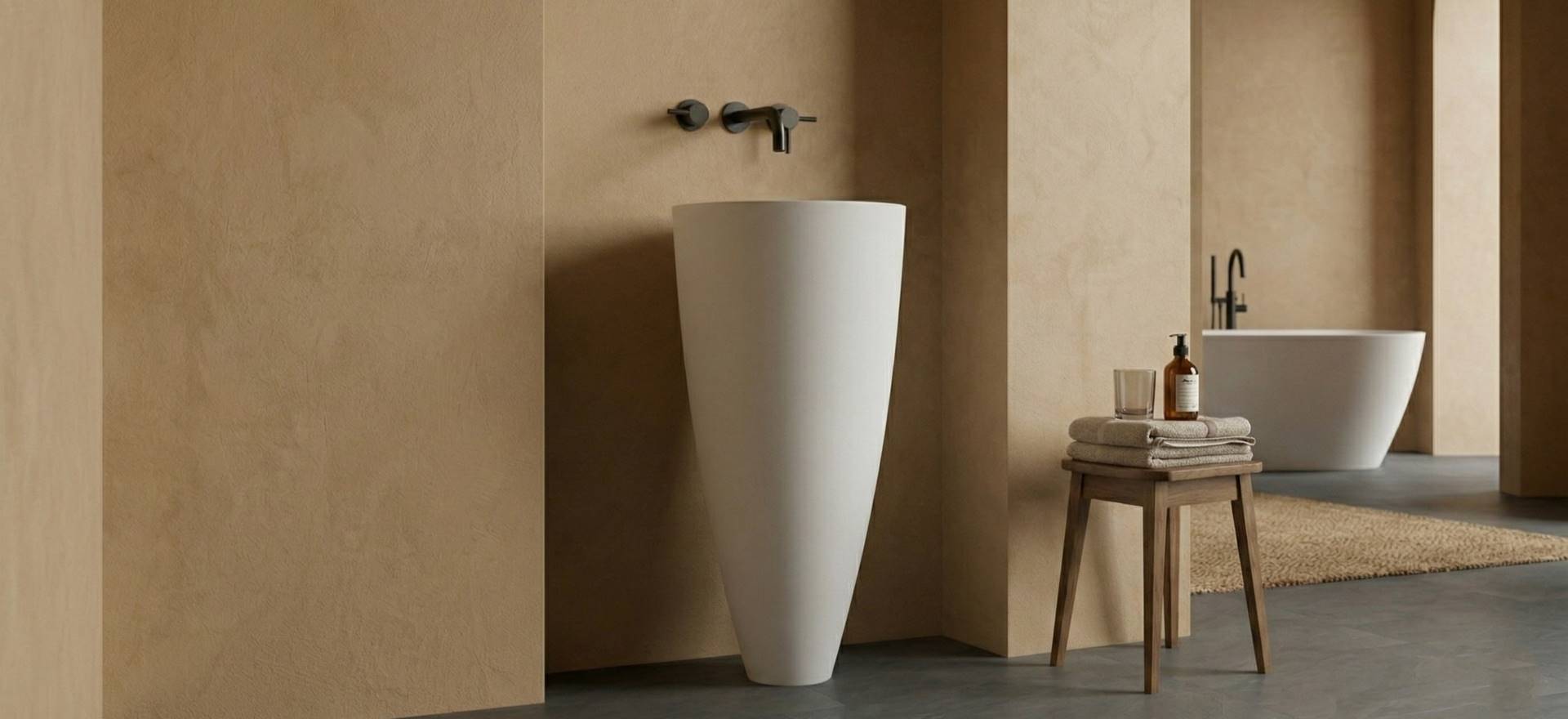 Solid Surface Pedestal Basin CPG-6603-1