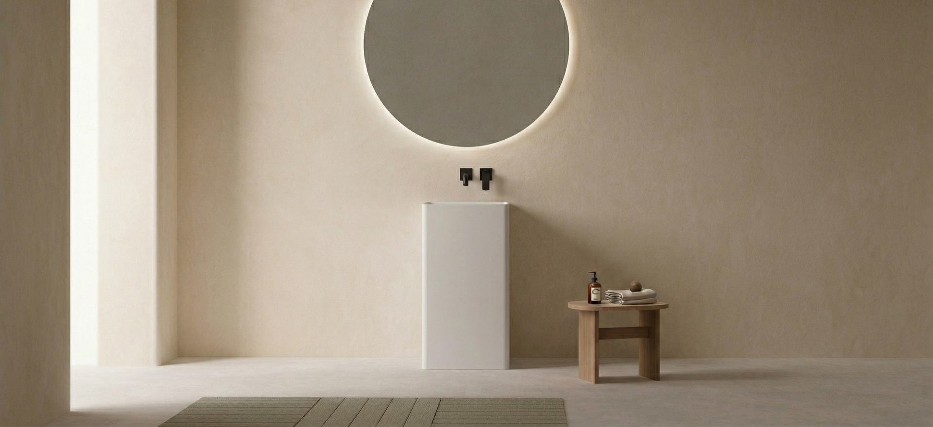 Solid Surface Pedestal Basin CPG-6605-1