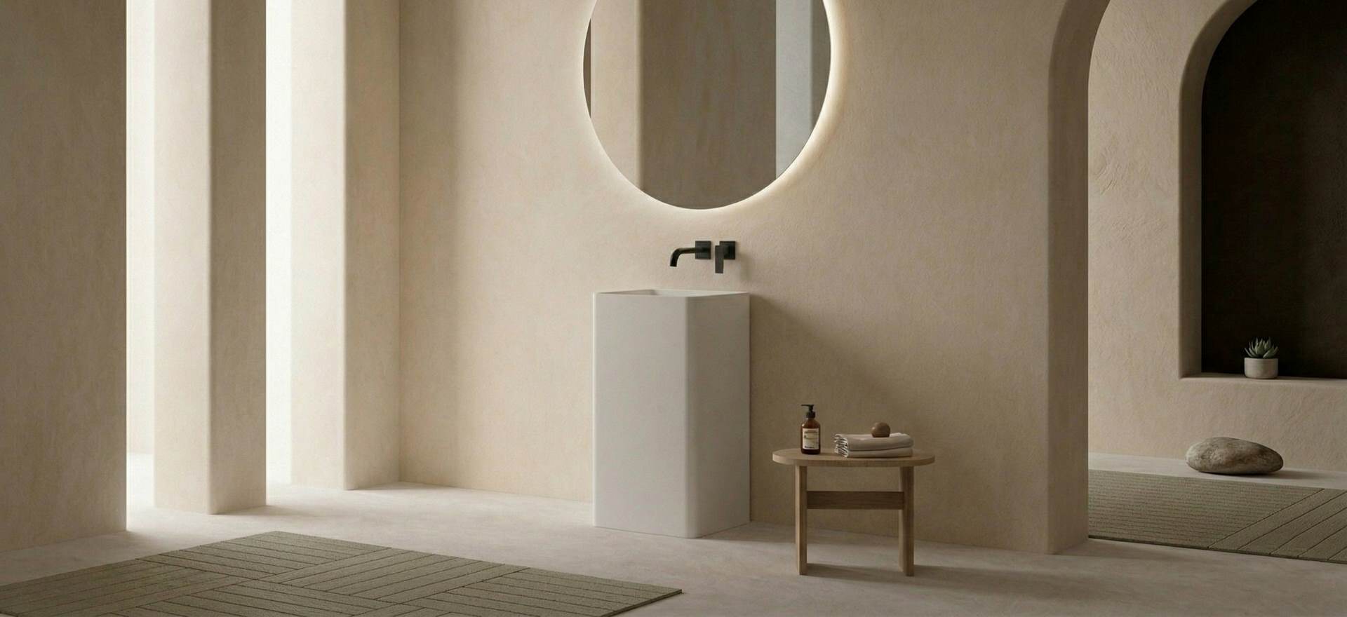 Solid Surface Pedestal Basin CPG-6605-2