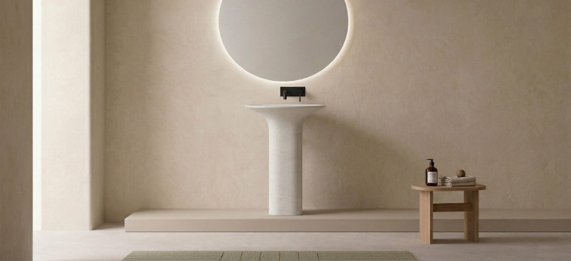 Solid Surface Pedestal Basin CPG-6611-1