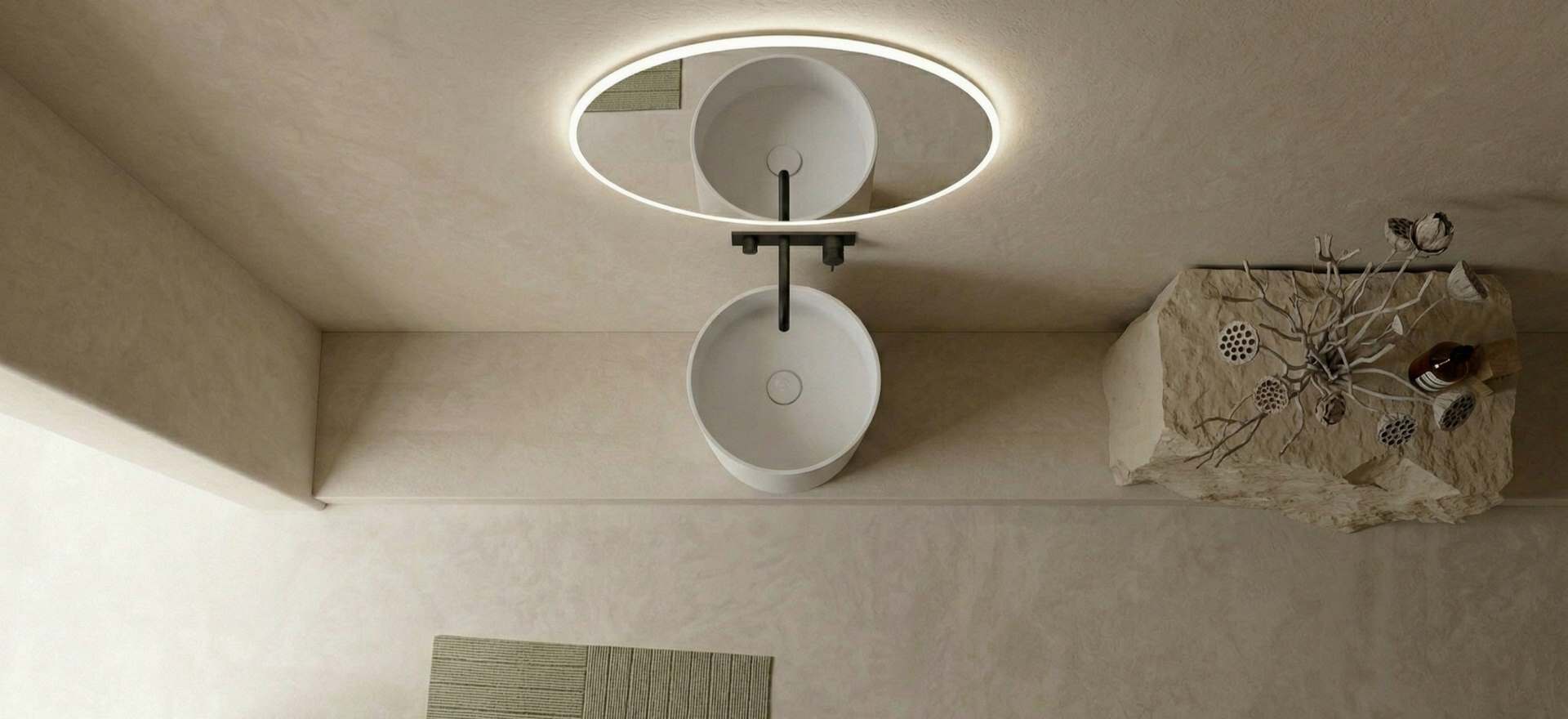 Solid Surface Pedestal Basin CPG-6620-3