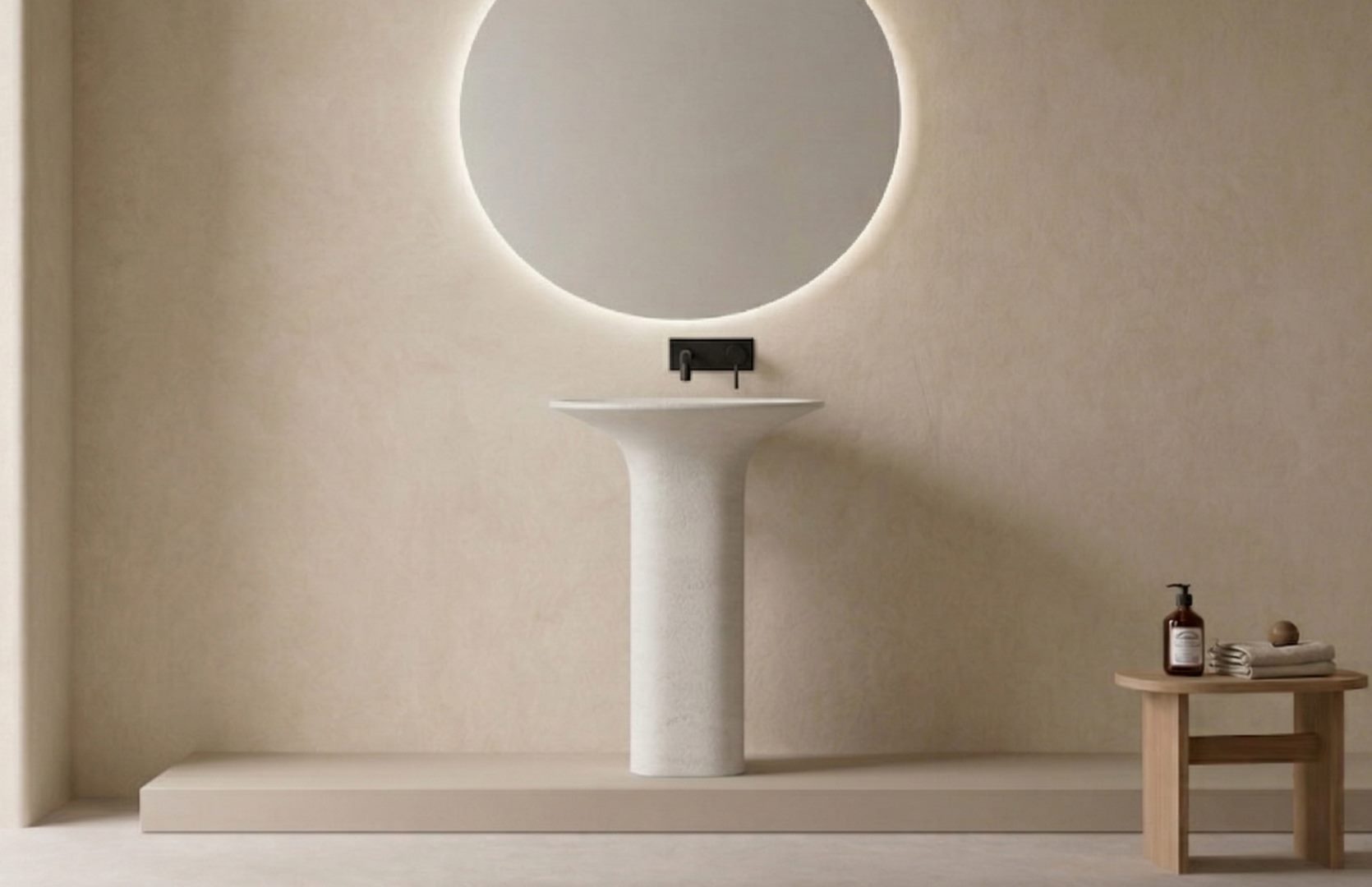 Solid Surface Pedestal Basin Main Image CPG-6611