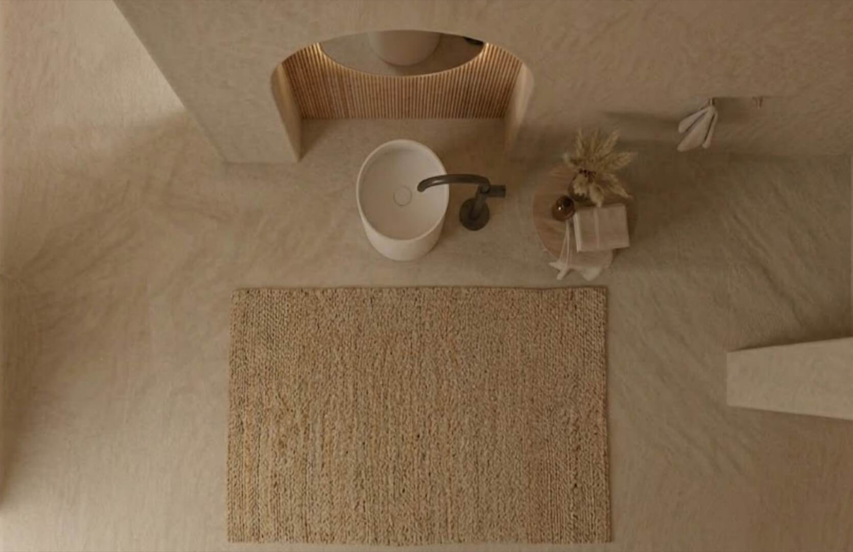 Solid Surface Pedestal Bathroom Sink CPG-6602 Top