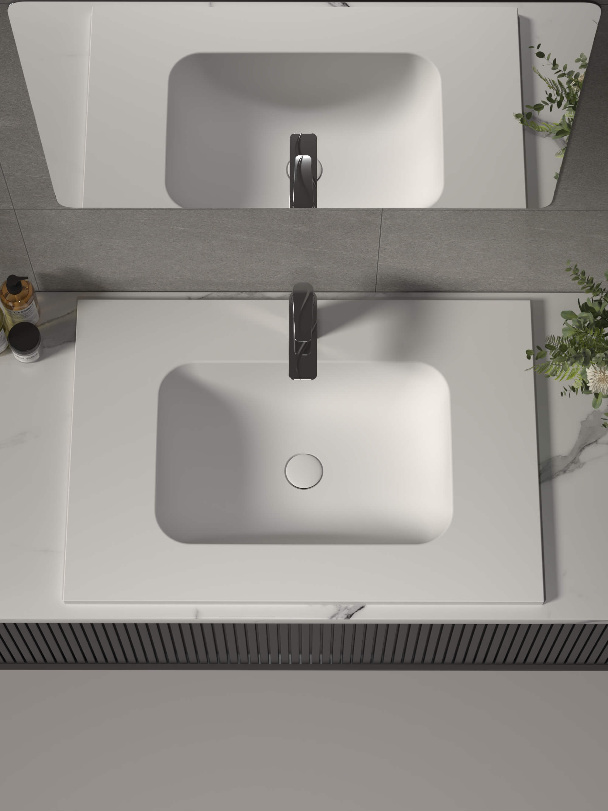 Solid Surface Under Counter Mounted Sink​​ CPG-9609 Top