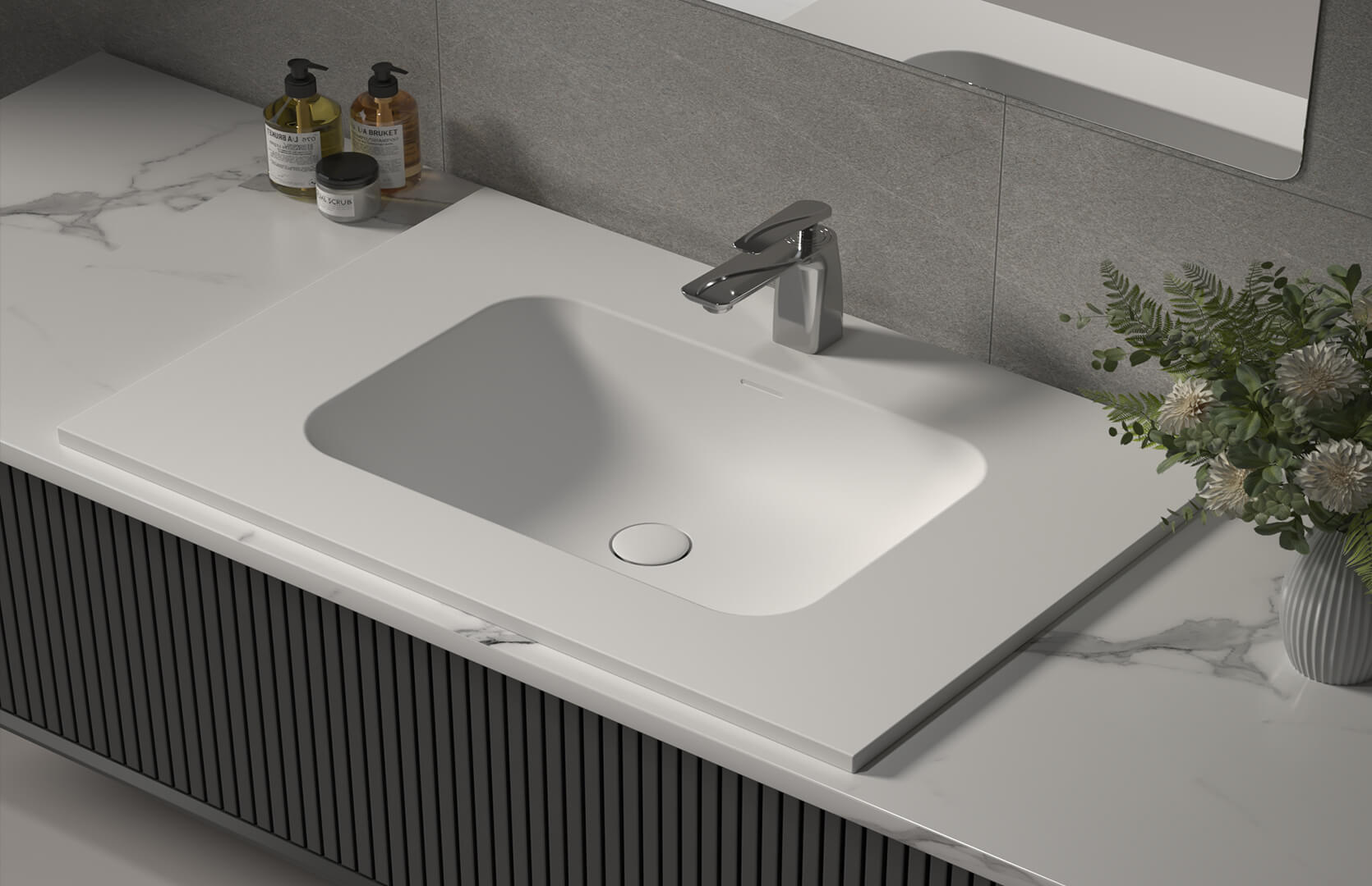 Solid Surface Under Counter Mounted Sink__ CPG-9609