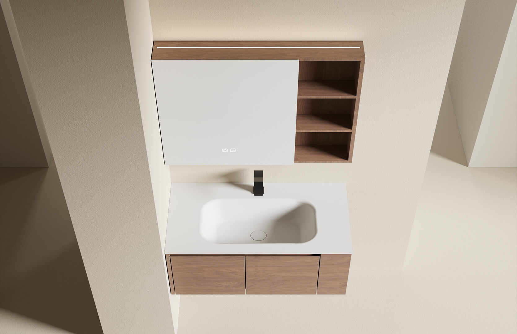 Solid Surface Vanity Bathroom Cabinet__-CPG-3392