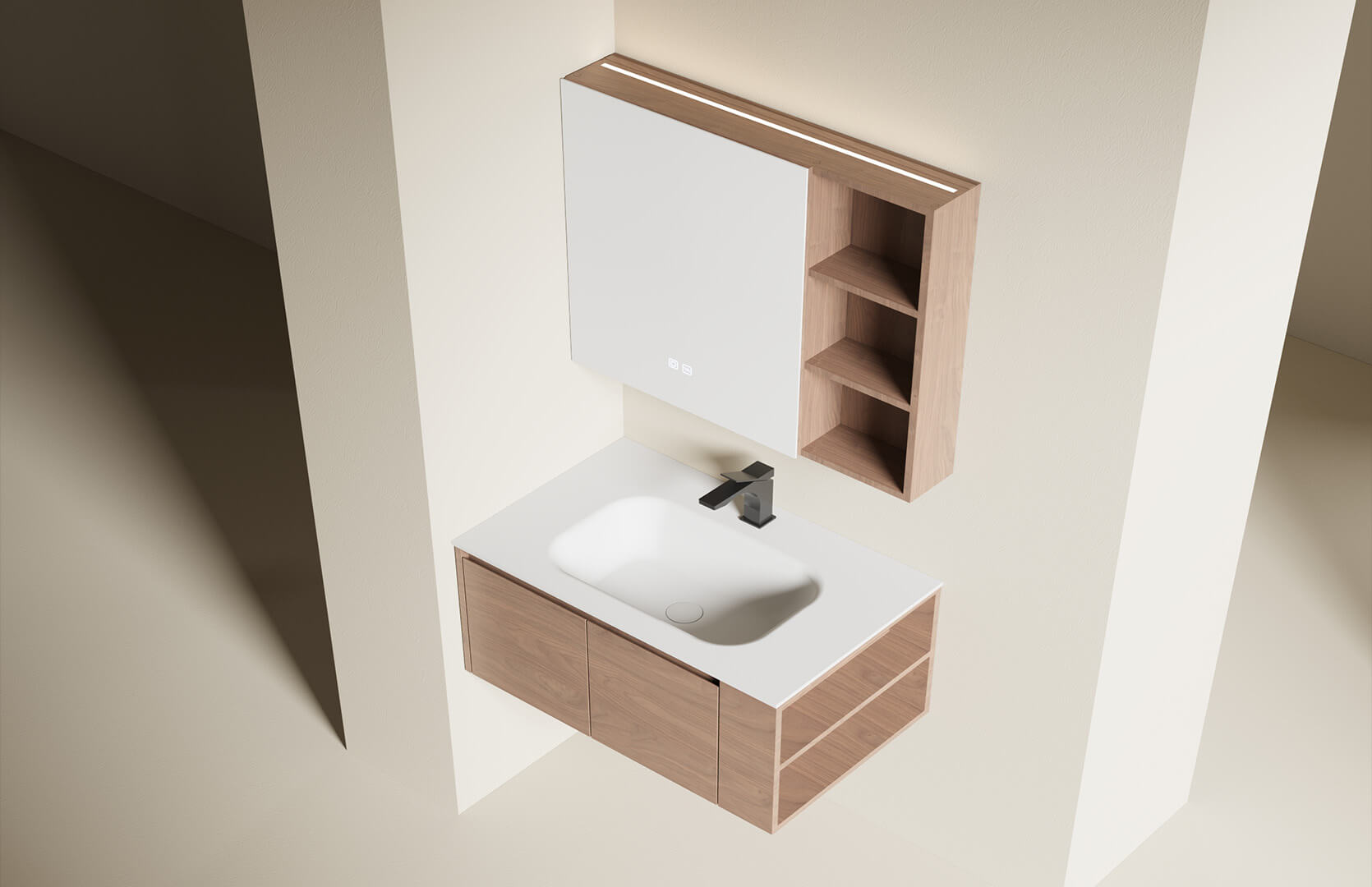 Solid Surface Vanity Bathroom Cabinet__