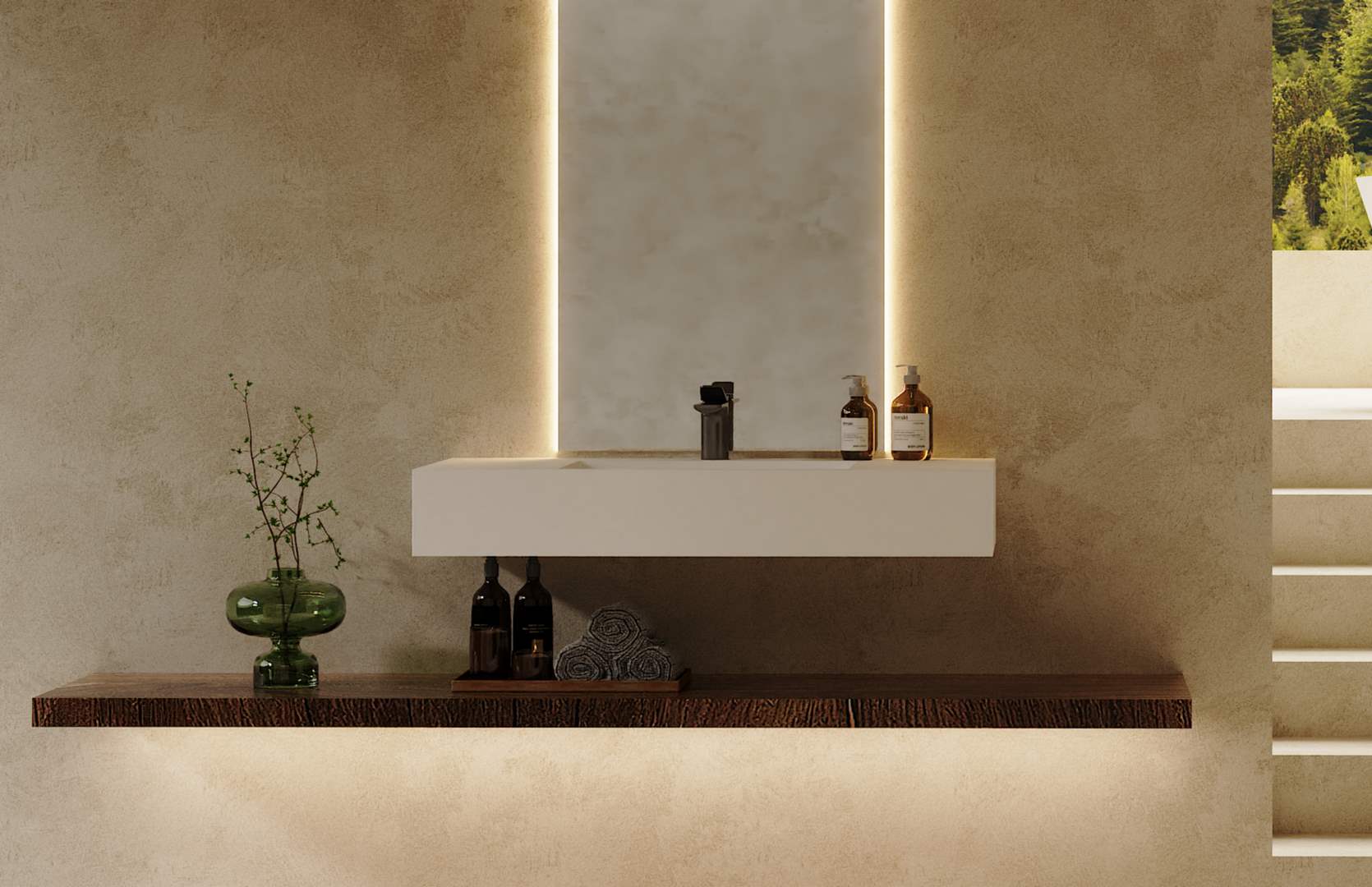 Solid Surface Wall-mounted Basin Main Image CPG-9011