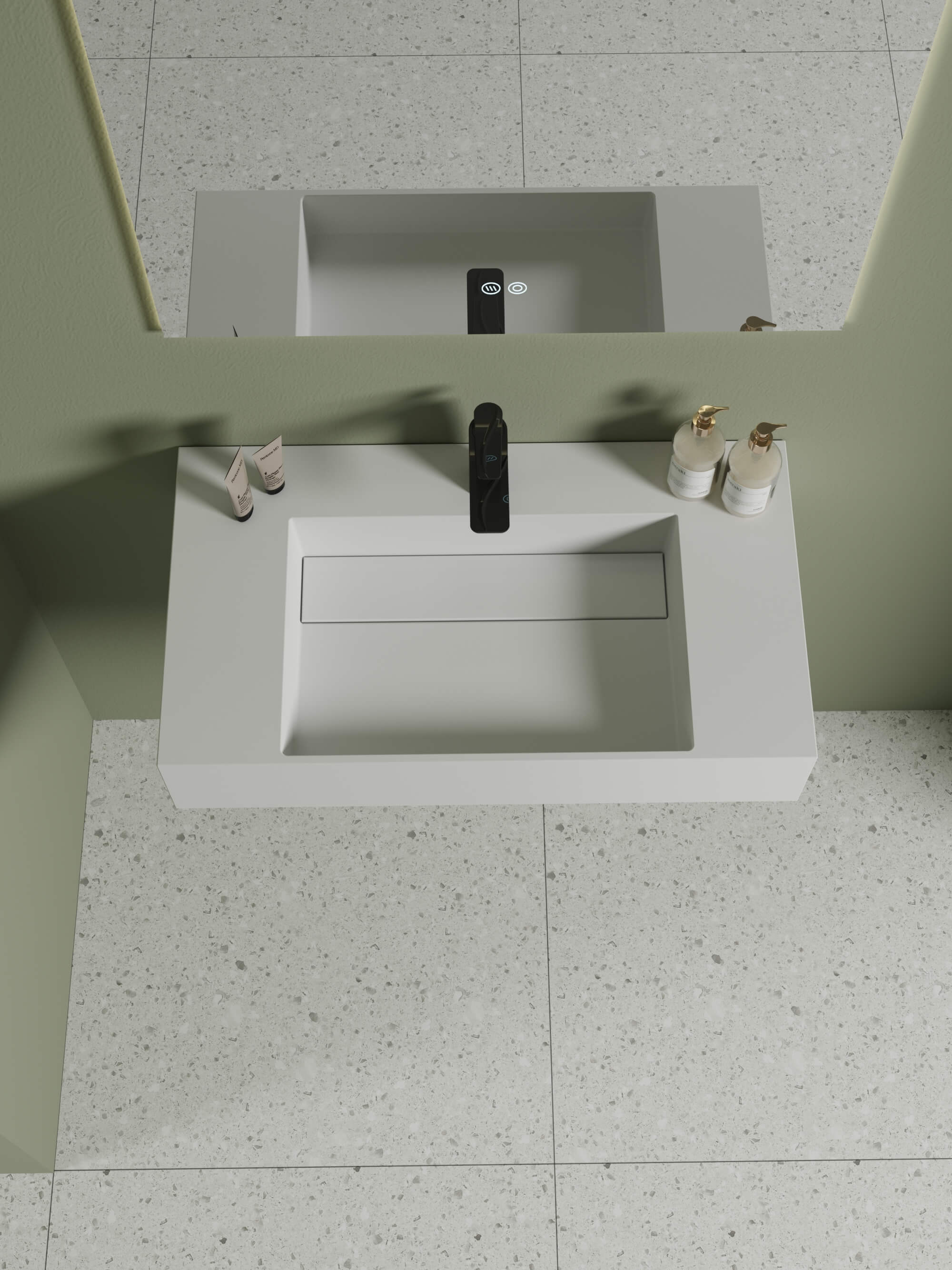 Solid Surface Wall Mounted Sink​ CPG-9011 Top