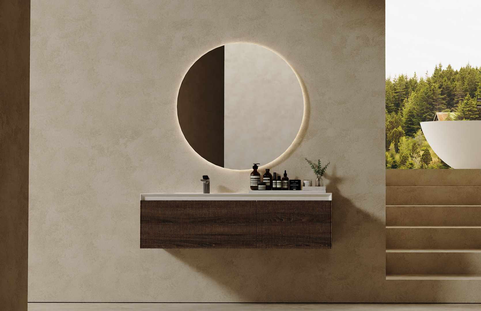 Solid Wood Lacquered Bathroom Cabinet Main Image CPG-3333