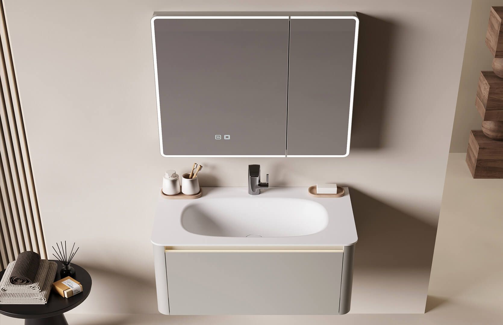 Stainless Steel Bathroom Cabinet Vanity___-CPG-3385A