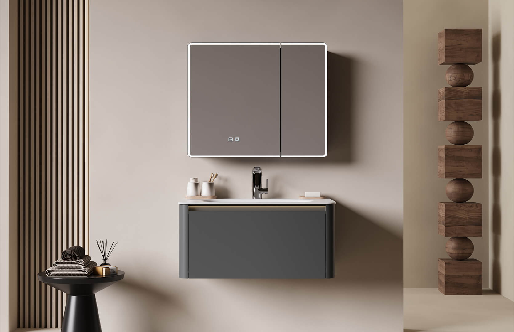 Stainless Steel Bathroom Cabinet Vanity___