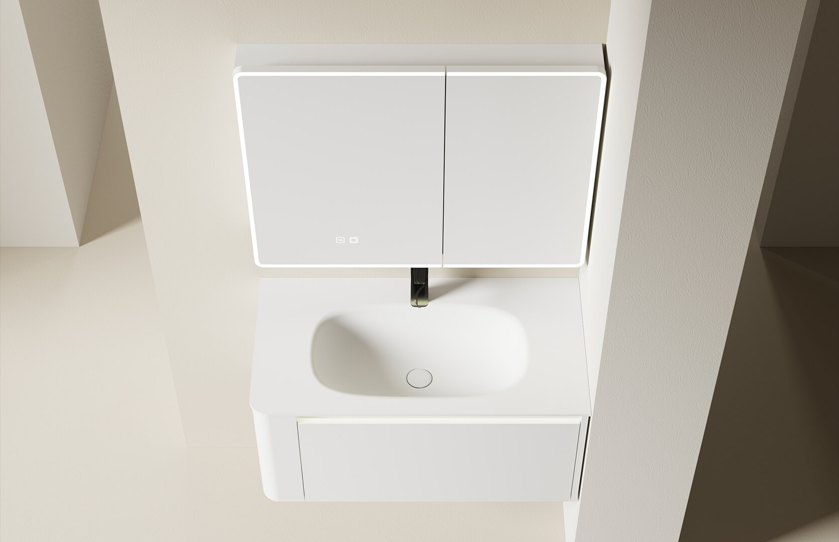 Stainless Steel Bathroom Floating Vanity____