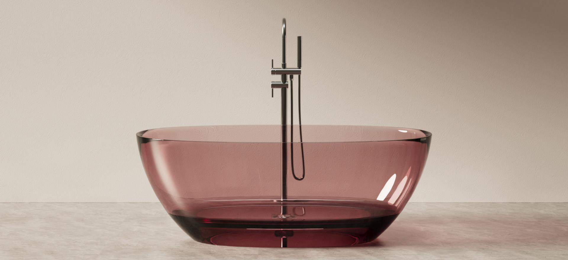 Translucent Resin Bathtub CPG-8801-Pink