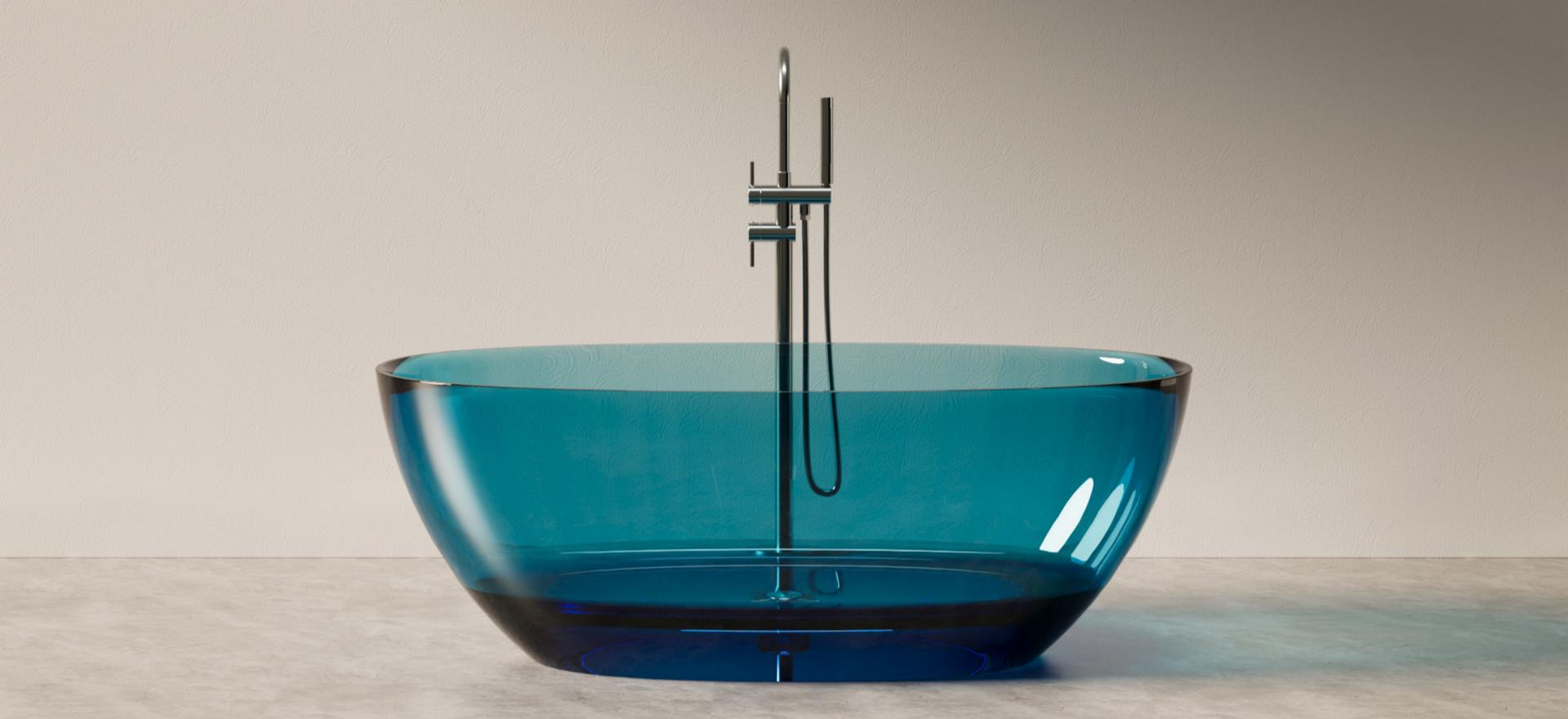 Translucent Resin Bathtub CPG-8801-blue