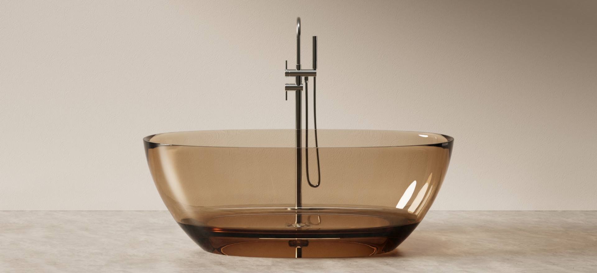 Translucent Resin Bathtub CPG-8801-brown