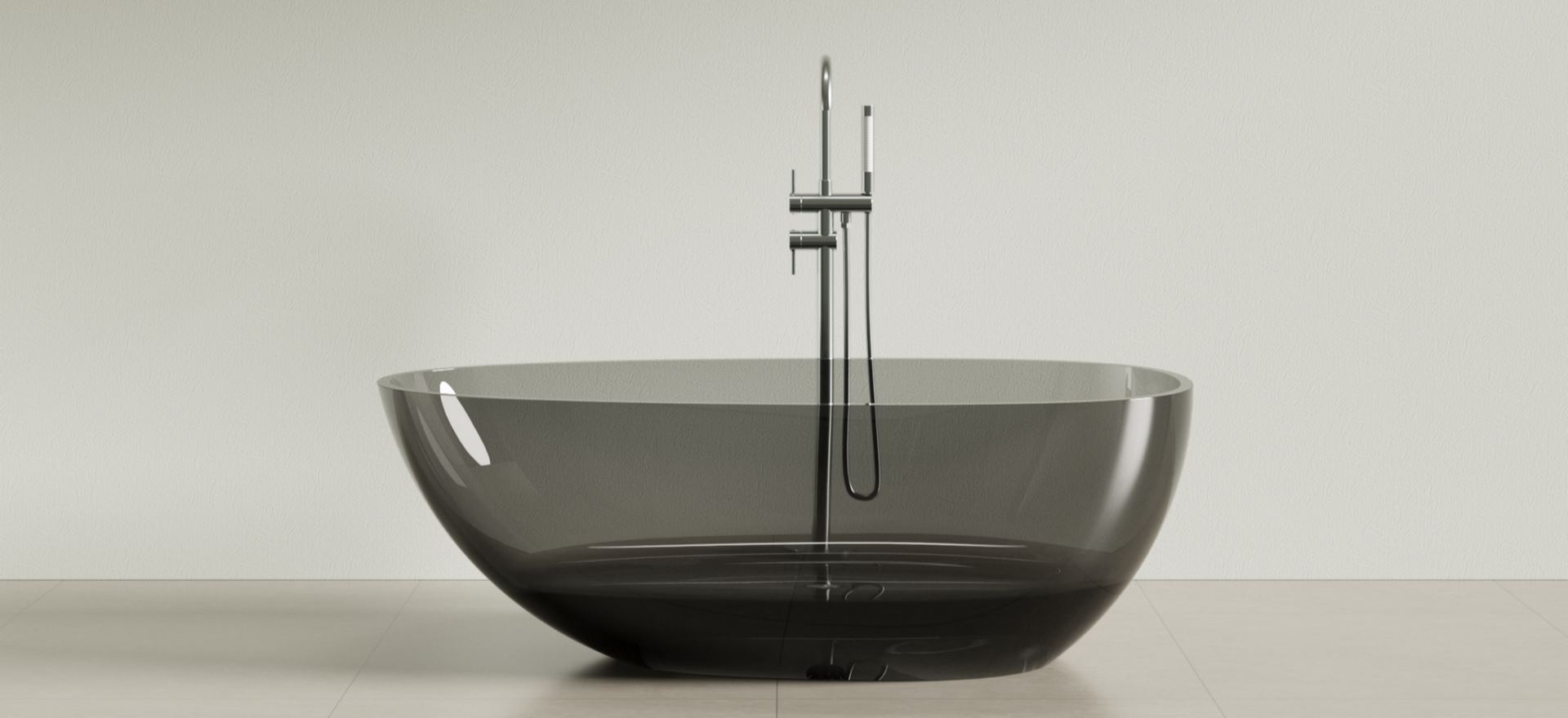 Translucent Resin Bathtub CPG-8802A-Black
