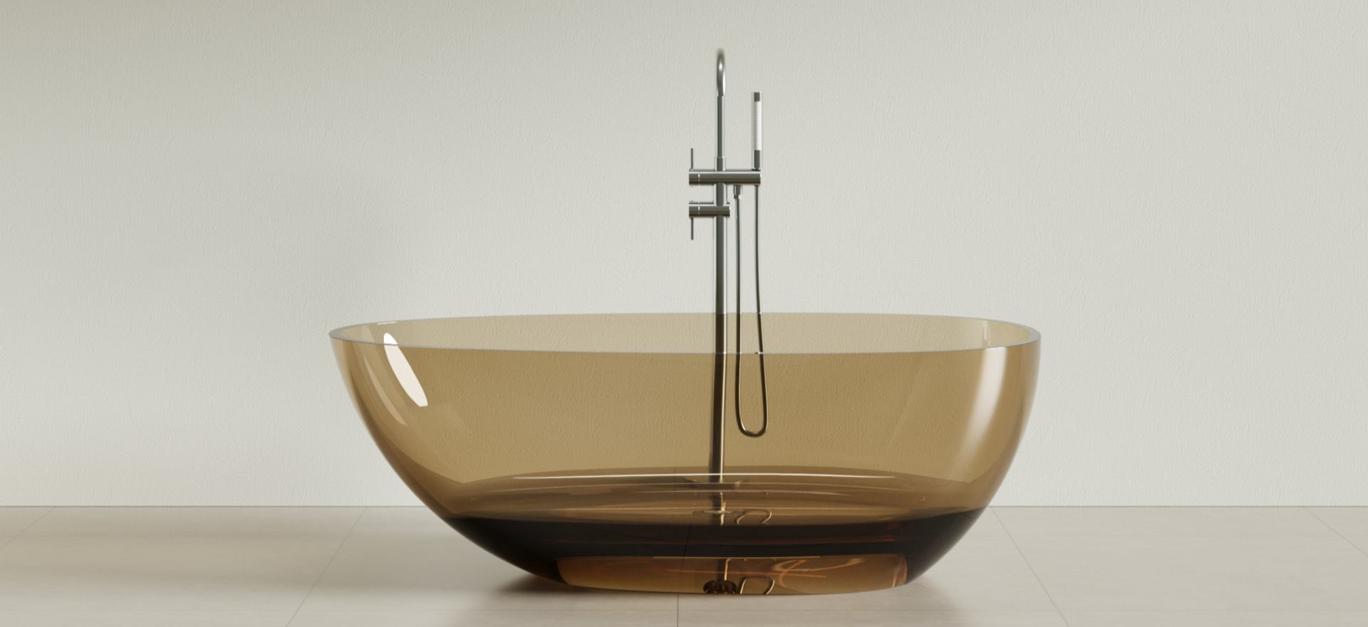 Translucent Resin Bathtub CPG-8802A-Brown