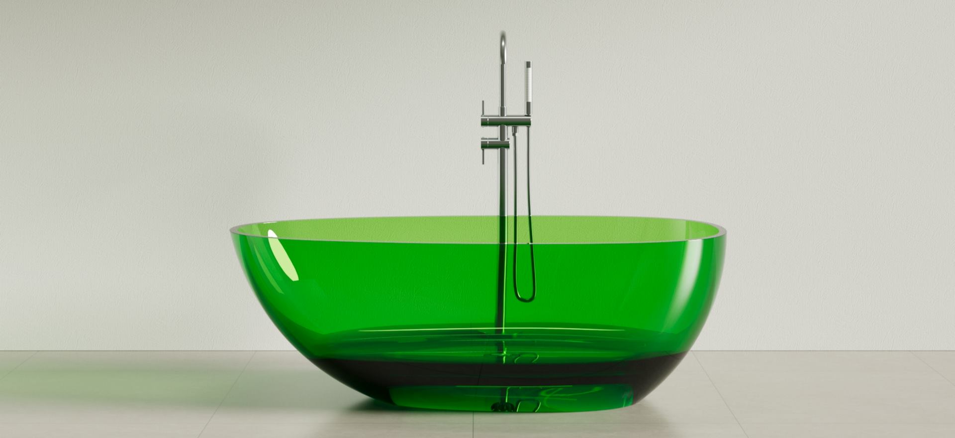 Translucent Resin Bathtub CPG-8802A-Green