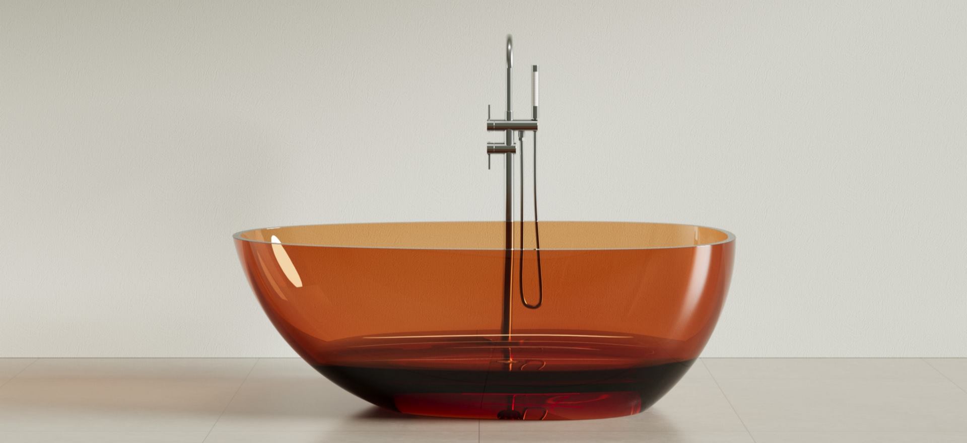 Translucent Resin Bathtub CPG-8802A-Orange