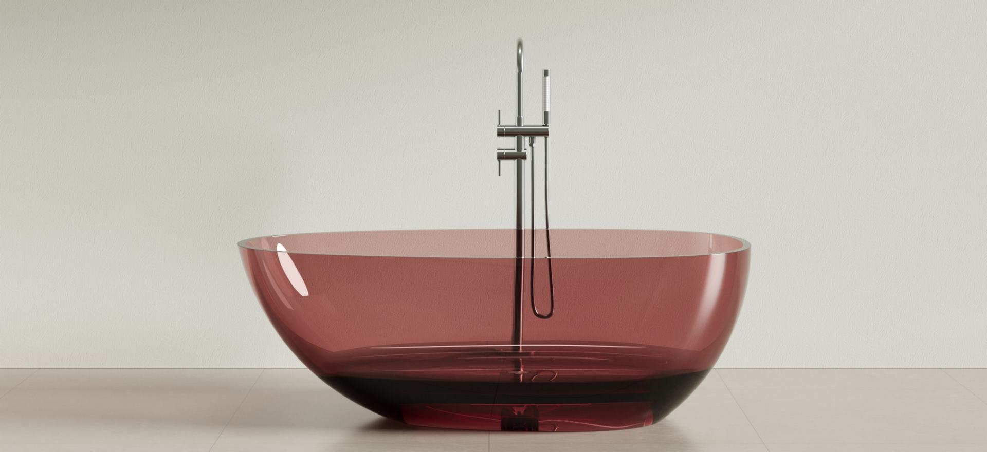 Translucent Resin Bathtub CPG-8802A-Pink
