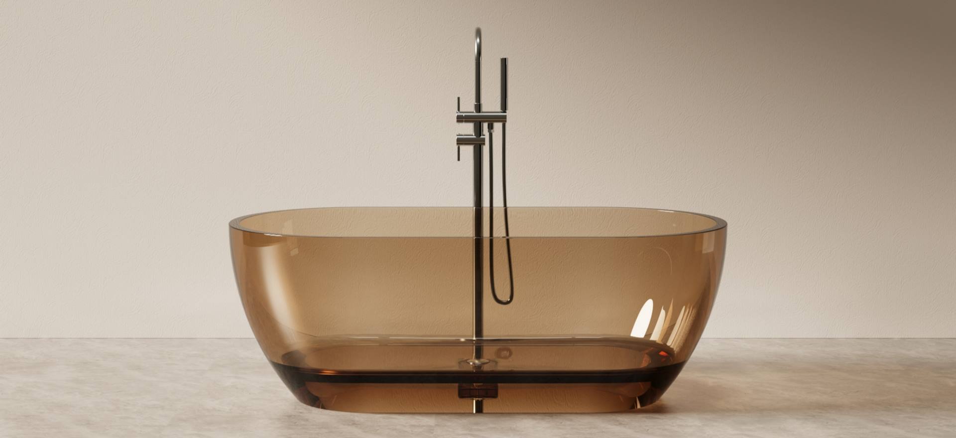 Translucent Resin Bathtub CPG-8810A-Brown