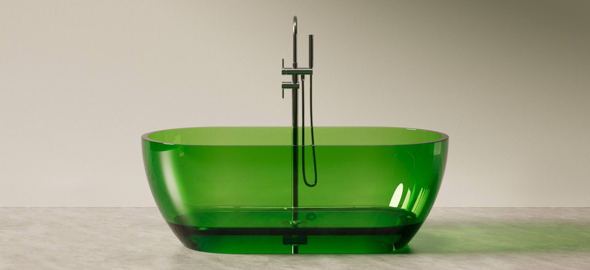 Translucent Resin Bathtub CPG-8810A-Green