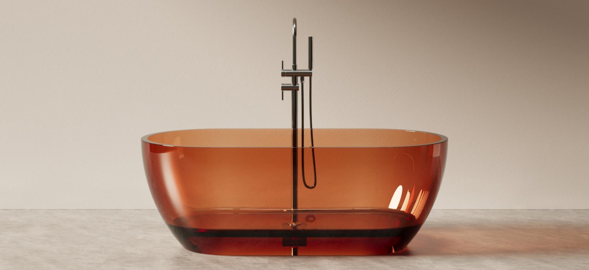 Translucent Resin Bathtub CPG-8810A-Orange