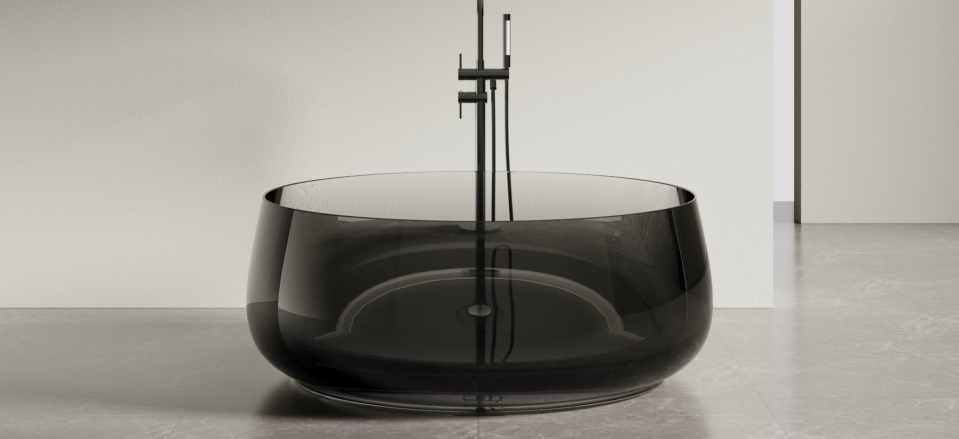 Translucent Resin Bathtub CPG-8846-Black