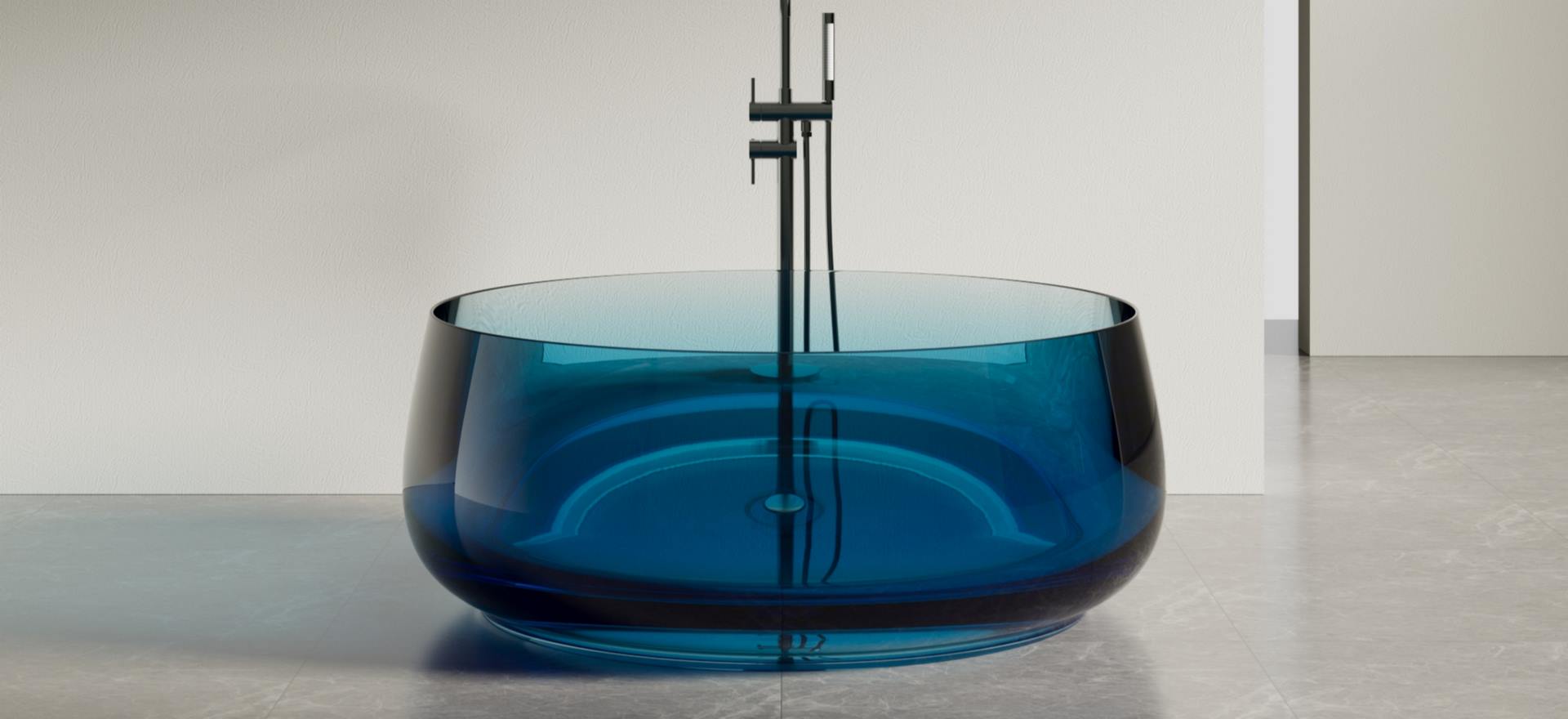 Translucent Resin Bathtub CPG-8846-Blue