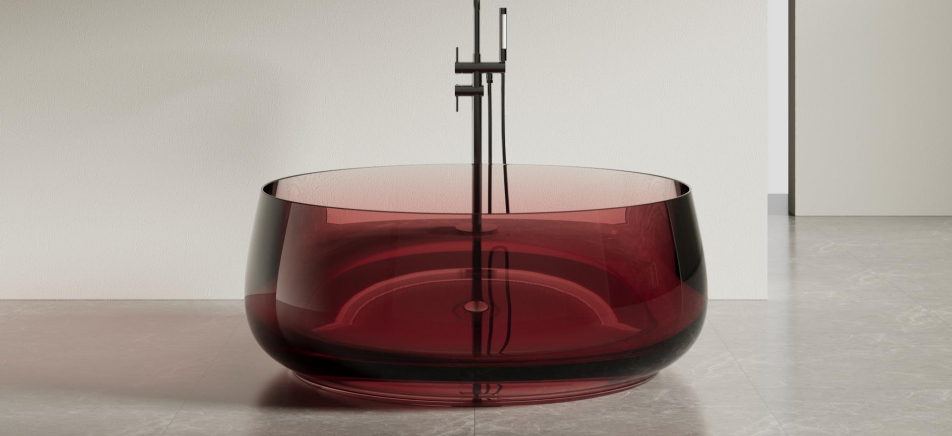 Translucent Resin Bathtub CPG-8846-Pink